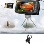 FishPRO [2024 Upgrade] 4.5'' Underwater Fishing Camera HD1080P - DVR 32GB - [Charge by Phone/PC Cable ] Ice Fishing Camera Gifts for Men, Easy Plug&Play for Any Age, 5,000mAh, IR&LED for Dark, USB-C