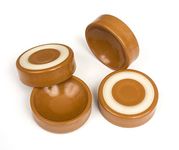 Slipstick CB600 Floor Protector Castor Cups with Non Slip Rubber Grips (Set of 4) 45 mm Round Caster Cups for Furniture Wheels - Caramel