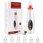 HFYHWT 6 in 1 Multi-function Blackhead Remover Tools | Electric Derma suction Machine | USB Rechargeable Acne Pimple Pore Cleaner Vacuum tool | Facial Cleanser Device for Nose & Skin Care