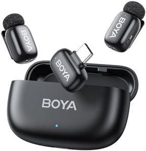 BOYA mini Wireless Lavalier Microphone for USB-C iPhone 15/16 Android Smartphone/Tablet with Type-C Input, AI Voice Change, Noise Reduce, 30H Battery Life&Charge Case for YouTube Podcast Vlog TikTok