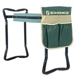 SONGMICS Garden Kneeler Seat with EVA Kneeling Pad and Tool Pouch UGGK49L