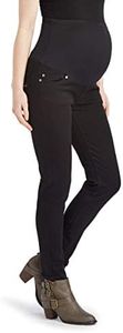 Rumor Has It Maternity Over The Belly Skinny Jeans Pants (X-Large, Black)