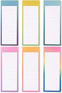 Juvale 12 Pack Magnetic Notepads for Refrigerator, Grocery List, To Do List, Watercolor Designs, 60 Lined Sheets Each (3.5 x 9 In)