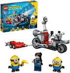 LEGO 75549 Minions Unstoppable Bike Chase Construction Toy with Gru, Bob & Stuart Minion Figures, Movie Gift Idea for Girls and Boys age 6 Plus