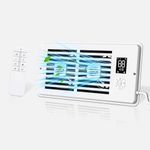 PChero Register Booster Fan, 4x10 Air Vent Fan Booster with Remote Timer Aromatherapy Function, Quiet Thermostat, 10-Speed Adjustable Fan for Home Floor Wall Room, White