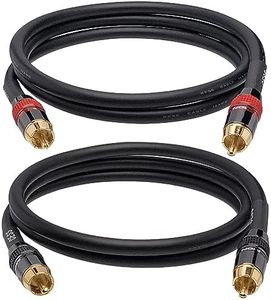CESS-163-3f Heavy Duty 12 Gauge Premium RCA Audio Patch Cable (3 Feet)