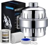 DUTTY Purifier，17 Stage Shower Filter with Vitamin C for Hard Water - High Output Shower Water Filter to Remove Chlorine and Fluoride - 2 Cartridges Included -Consistent Water Flow Showerhead Filter