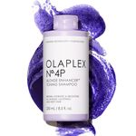 Olaplex N°.4P Blonde Enhancer Purple Toning Shampoo: Neutralizes Brassiness & Strengthen | Repairs Damage & Hydrates Hair | For Coily, Curly, Straight, and Wavy, 250 mL / 8.5 Fl. Oz.