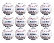 Baden Ballistic Leather Pitching Machine Baseballs, (One Dozen)