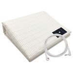 Grounding Sheet King Conductive Grounding Mat with 15ft Grounding Cord Grounding Products Improve Sleep Natural Wellness Reduce Muscle Pain(76x80in)