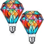 Baquler 2 Pcs Stained Glass LED Lig