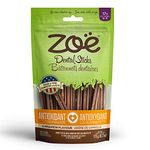 Zoe Dental Sticks for Dogs, Antioxidant, Small, Cinnamon Flavor, 6.2 oz, Brown