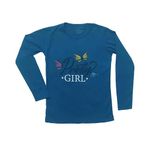 TotzTouch Girls Tshirt | Tee Shirt | T Shirt Premium Cotton Butterfly Printe Full Sleeve Set of 1 15to 16 Years Teal Blue