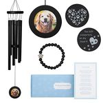 PAWCEPTIVE Dog Memorial Wind Chime 28" - Pet Memorial Gifts-Loss of Dog Sympathy Gift to Comfort a Friend-Dog Wind Chimes for Pet Memorial Gifts, Photo Personalized Pet Loss Gifts-Dog Remembrance Gift