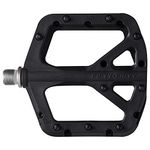 FIFTY-FIFTY Mountain Bike Pedals, Non-Slip MTB Nylon Fiber Pedals, 9/16" Bicycle Pedals, Lightweight and Wide Flat Platform Pedals (Black)