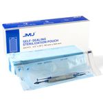 JMU Self Sealing Sterilization Pouches, Autoclave Sterilizer Peel Bags Dual Indicator for Dental Medical Instrument Cleaning Tools, 3.5" x 10", Pack of 200