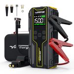 VoltSurge Car Jump Starter with Air Compressor is a Portable 4000A car Battery Suitable for10 L Gasoline or 8 L Diesel Vehicles. This Portable car Jump Starter Features a 150 PSI Inflator (D03)