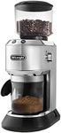 De'Longhi KG521M Dedica Stainless Steel Conical Burr Digital 12oz Grinder with 18 Grind Settings and Portafilter Adaptor