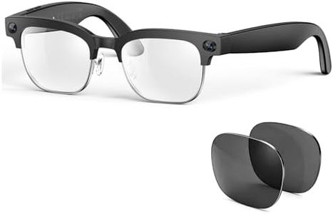 2026 AI Smart Glasses for Men Women,8MP 4K Camera Glasses,Supports AI Voice Control/Video/Photo/Audio Recording,Bluetooth Glasses with 133 Translations,Blue Light Blocking Lenses+Extra Sunglasses