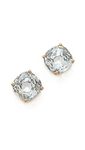 Kate Spade New York small square studs, Clear