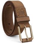 Timberland PRO Men's 40mm Workwear Leather Belt, Wheat/Pull Up, 34