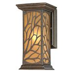 Westinghouse 6315000 Glenwillow One-Light Outdoor Wall Lantern with Amber Frosted Glass, Victorian Bronze