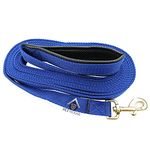 MS PET HOUSE Padded Dog Training Lead Dog Leash Long Leash 15 Feet Long Leash For Dogs (1" Wide By 15 Feet Long Blue Colour)