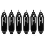 Hurricane Fenders Original Series Boat Fender PM02 48cm x 14cm (19" x 5") - Black - Pack Of Six