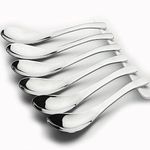 AOOSY Stainless Steel Spoons, Soup Spoons Set of 6, Dessert Table Spoons 5.91 inch Silver Dinner Spoon