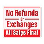 No Refunds or Exchanges, All Sales 
