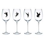 24 x Fairy Vinyl Stickers - Waterproof Decal Wine Glass Mug Wall Light Switch Car Mirror (V1. Black)