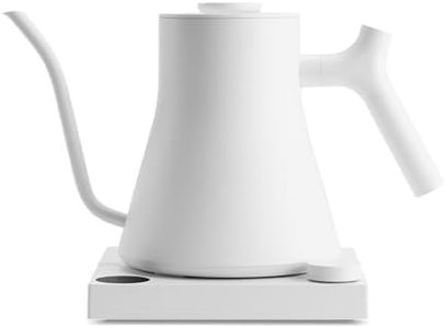 Fellow Stagg EKG Pro Electric Gooseneck Kettle - Pour-Over Coffee and Tea Pot, Stainless Steel, Quick Heating, 0.9 Liter (Matte White)
