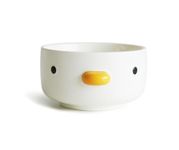 PURROOM Funny Cute Chick Salad Bowls, Handmade Glaze Duck Safety Ceramics 400ml Soup Bowls, 4.3'' Rice Bowl, Home Family, Friend.