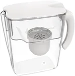 Clearly Filtered No.1 Filtered Water Pitcher/Updated Model/Targets 365+ Contaminants e.g. Fluoride Chlorine PFAS Microplastics Lead Arsenic BPA/BPS Free (Pitcher Includes 1 Filter)