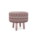 Wakefit Tulum Printed Ottoman (Eva Maroon)