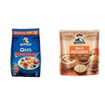 Quaker Oats 2kg | Rolled Oats Wholegrain & Quaker Oats Multigrain 600g, Rolled Oats Wholegrain, High Protein & Fibre for Weight Loss, Dalia Porridge