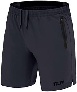 TCA Elite Tech Lightweight Mens Running Shorts Men Gym Shorts with Zip Pockets - Smoke Grey, XS