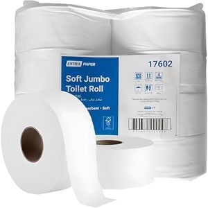 Extra Soft Bathroom Jumbo Toilet Paper Roll, 2 ply 300 metres (8 Pack)