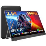 UPERFECT 144Hz 2.5K Portable Monitor, 16" QLED 145% sRGB 400Nits 2560x1600, USB-C Ports, 16:10 Gaming Matte Display w/VESA & Speaker, Compatible with Laptop/PS5/XBOX/Switch/Tablet/PC/Phone