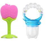 Gilli shopee Silicone Fruit Shape Teether for Baby 6-12 Months| Baby Teether 3-6 Months Babies| Teether Teether for 6 to 12 Months Baby Bpa Free Combo Pack (Multi-1) …