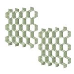 poeland Drawer Divider Organizer 8pcs DIY Plastic Grid Honeycomb Drawer Divider Green 2 Pack