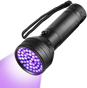 Eocean UV Torch, 51 LED Black Light, Portable UV Flashlight Torches, IP65 Waterproof UV Light Torch for Pet Dog Urine Detection, Scorpion, Resin Curing, Bed Bug