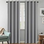 H.VERSAILTEX Blackout Curtains 2 Panels for Bedroom Light Blocking Room Darkening Curtain Drapes for Living Room, Thermal Insulated Grommet Top, Each 52 by 84 Inch, Dove Grey, Sold Pair