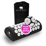 BED OF NAILS Original Acupressure Pillow — 2,142 Nails — Premium Acupuncture Bolster Massage Pillow for Neck and Shoulder Pain, Stress & Back Pain Relief — Carry Bag, 38 x 15 x 10 cm, Jet Black