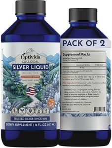 Optivida Colloidal Silver Liquid - 10 PPM Liquid Silver Immune Support - 2 Pack Nano Silver Hydrosol Liquid for Family Wellness - Natural Silver Water for Adults & Kids, Non-GMO, 3rd Party Tested