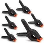 Pack of 6 PLASTIC SPRING Grip CLAMP