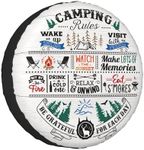 Camping Rules Rv Spare Tire Cover, Camper Spare Tire Cover, Spare Tire Cover for RV Trailer, Camper Wheel Protectors Weatherproof Universal for Trailer Rv SUV Truck Travel Trailers (14 inch)