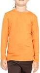 Girl's Long Sleeve Crew Neck Top Neon Orange XX-Large