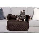 Furhaven Furniture Cover for Dogs & Cats - Sofa Buddy Water-Resistant Reversible Seating Protector with Bolster Cushion, Washable, Espresso & Clay, Medium, 49301011