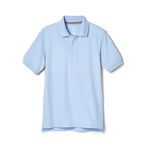 French Toast Men's Short Sleeve Pique Polo Shirt, Light Blue, XX-Large